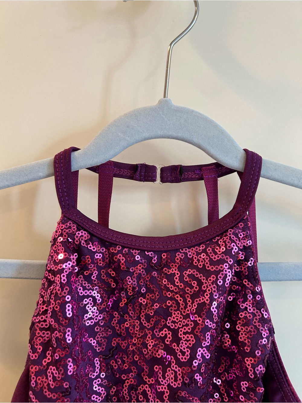 Revolution "My Time" #RC19820 Girls Purple Sequin Halter Dance Costume Leotard - Picture 5 of 9